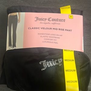 Juicy couture classic velour mid rise pant
